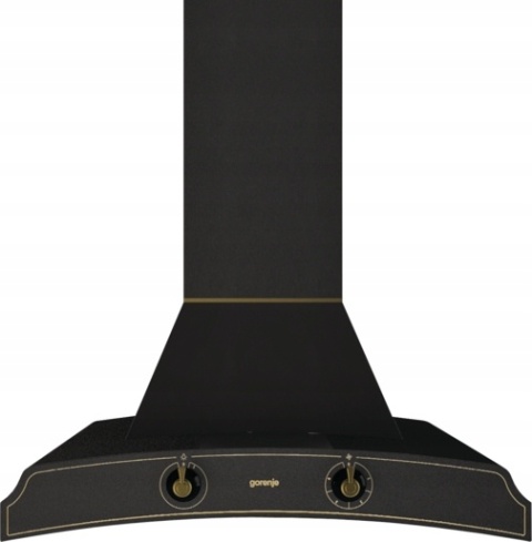 Zestaw RETRO czarny Gorenje Piekarnik + płyta gazowa + okap + mikrofala