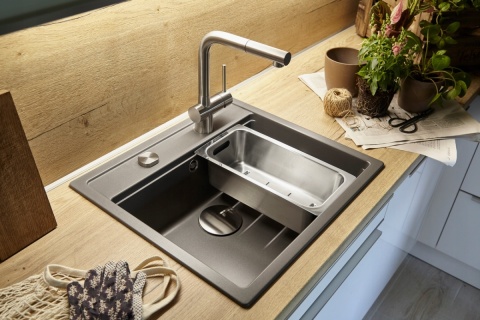 Zlewozmywak jednokomorowy Schock Mono N-100 Magma Cristadur