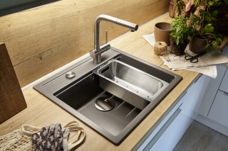 Zlewozmywak jednokomorowy Schock Mono N-100 Twilight Cristadur