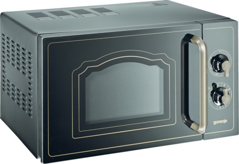 Kuchenka mikrofalowa Gorenje MO4250CLB czarna 20 l 700 W grill Retro