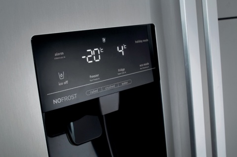 Lodówka Gorenje NRS9182VX1 Side by Side NoFrost Kostkarka 90CM Srebrna