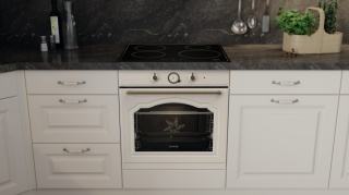 Piekarnik elektryczny Gorenje BOS67372CLI 77l 60cm Retro Kremowy Prowadnice