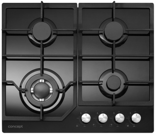 Płyta gazowa Concept BLACK czarne szkło PDV7460bc WOK 60cm