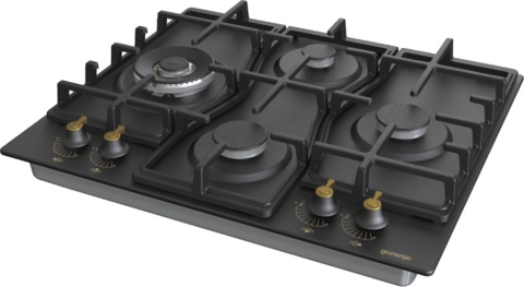 Płyta gazowa Gorenje GW6D42CLB Retro Żeliwny Ruszt 60cm WOK