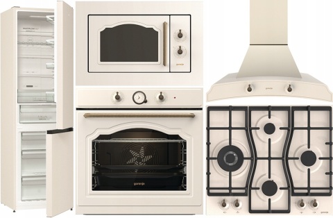 ZESTAW AGD GORENJE RETRO PIĘKNY KREMOWY 5 Elementów AGD Beżowy