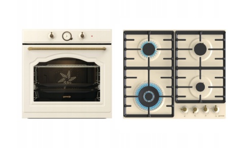 Zestaw Gorenje Retro BOS67372CLI + GW642CLI Kremowy