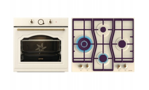 Zestaw Gorenje Retro BOS67372CLI + GW6D42CLI Kremowy