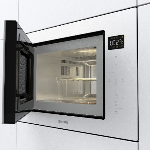 Kuchenka mikrofalowa do zabudowy Gorenje BM251SG2WG 25l 900W Biała Szkło