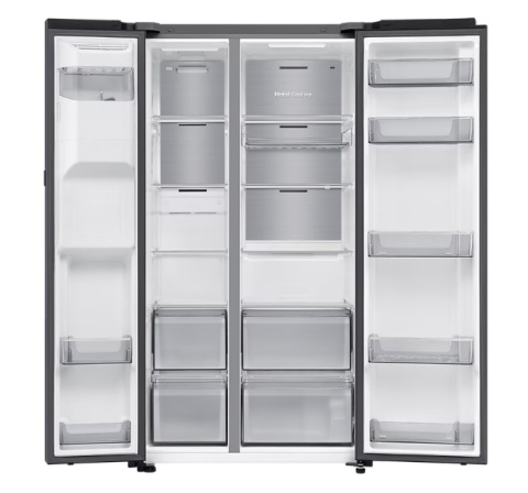 Lodówka SBS Samsung RS80F64KEFEO 640l Drzwi Auto Open No Frost LED