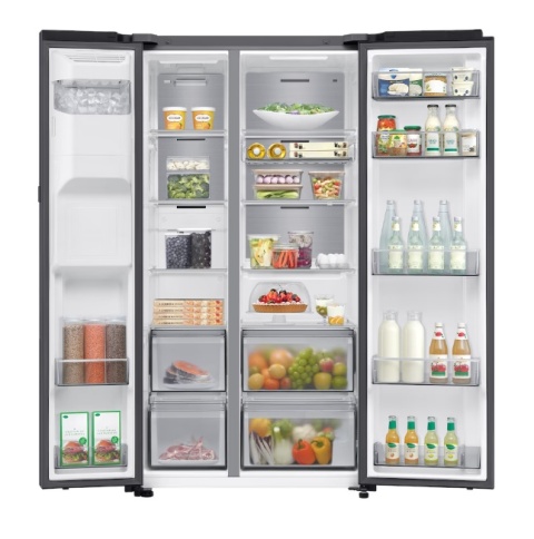 Lodówka SBS Samsung RS80F64KEFEO 640l Drzwi Auto Open No Frost LED