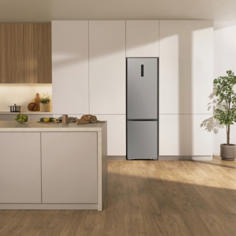 Lodówka dwudrzwiowa Gorenje NRB620E61X4WFE 203cm Srebrna DO OBUDOWY