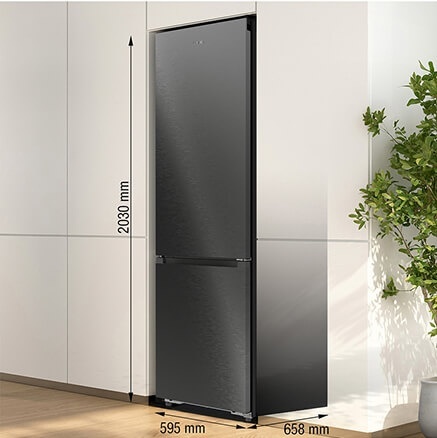 Lodówka dwudrzwiowa Gorenje NRB620E6BX4WFE 203cm Czarna DO OBUDOWY