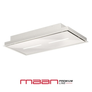 OKAP WYSPOWY SUFITOWY 100 cm MAAN Prime 2 BIAŁY turbina zewnętrzna 850 LED