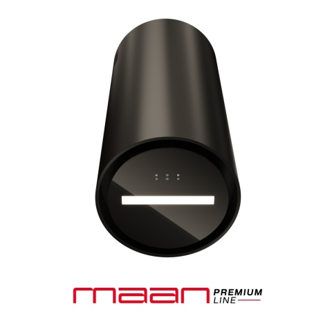 Okap kuchenny Przyścienny 35cm TUBA Maan Malwa 2 W835 GEST Czarna Szkło LED