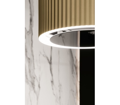 Okap kuchenny wyspowy Ciarko Design Monogram W Gold Tuba sterowany gestem + pilot