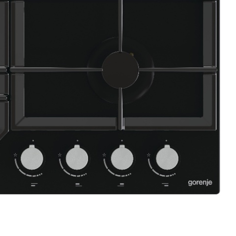 Płyta gazowa Gorenje GTW641KB 60 cm czarne szkło żeliwo palnik wok
