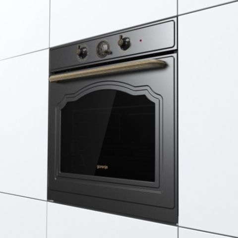 Zestaw Gorenje Retro BOS67372CLB + BM235CLB Czarny
