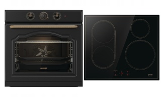 Zestaw Gorenje Retro BOS67372CLB + GI6421CLBSC Czarny