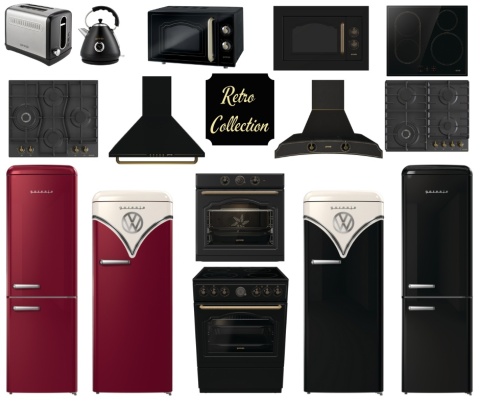 Zestaw Gorenje Retro BOS67372CLB + GI6421CLBSC Czarny