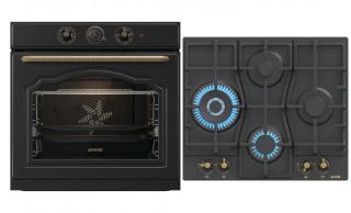 Zestaw Gorenje Retro BOS67372CLB + GW6D42CLB Czarny