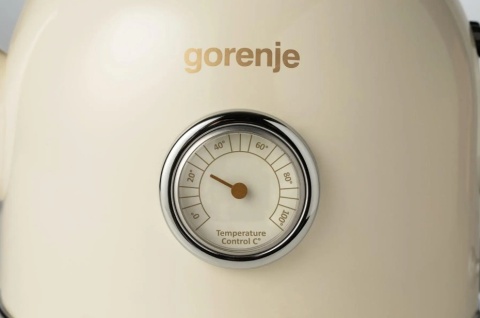 Czajnik elektryczny Gorenje K17CLIN 1,7l 2000W Strix 30cm Retro Kremowy