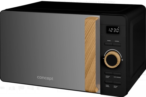 Kuchenka Mikrofalowa CONCEPT MT3520bc Czarna LED Rozmrażanie Design Premium