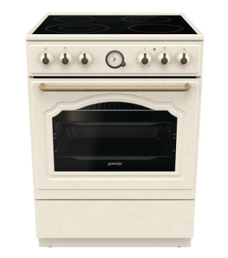 Kuchnia elektryczna Gorenje GECS6B70CLI 60cm 71l AirFry Retro kremowy