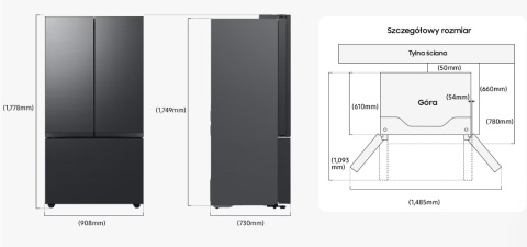 Lodówka Samsung RF24BB620EB1 AI Frenchdoor Twin Cooling Plus Wi-Fi 674l