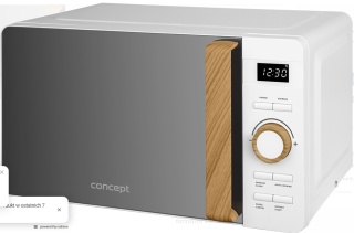 MIKROFALÓWKA KUCHENKA MIKROFALOWA BIAŁA LED 20L 800W PREMIUM CONCEPT