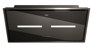 OKAP WYSPOWY SUFITOWY 100 cm MAAN Prime 2 CZARNY turbina zewnętrzna 850 LED