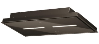 OKAP WYSPOWY SUFITOWY 100 cm MAAN Prime 2 CZARNY turbina zewnętrzna 850 LED