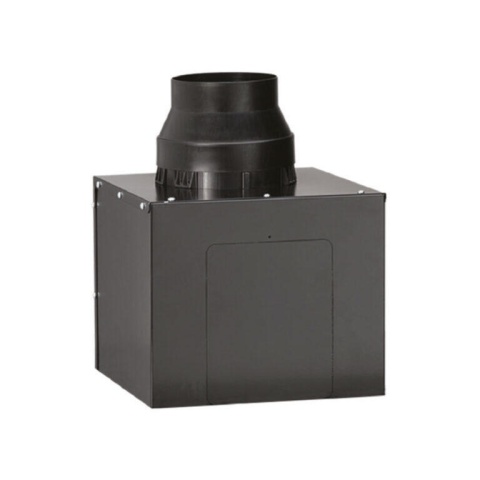 OKAP WYSPOWY SUFITOWY 100 cm MAAN Prime 2 CZARNY turbina zewnętrzna 850 LED