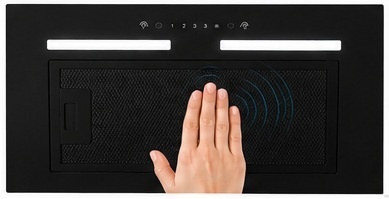 Okap kuchenny KÖNIGBLUM WG626B 52cm Czarny Szkło 626m3 Sterowany Gestem