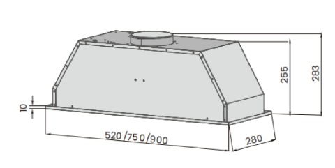 Okap kuchenny KÖNIGBLUM WG626B 52cm Czarny Szkło 626m3 Sterowany Gestem