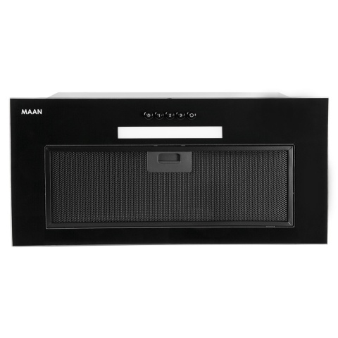 Okap kuchenny MAAN Tytan 2 L 60cm 400 Czarny CICHY MOCNY Szkło Wkład LED