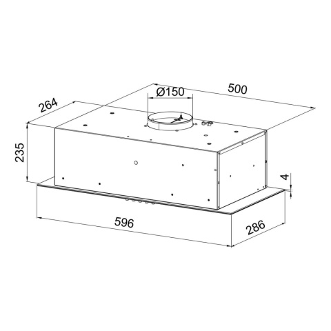 Okap kuchenny MAAN Tytan 2 L 60cm 400 Czarny CICHY MOCNY Szkło Wkład LED