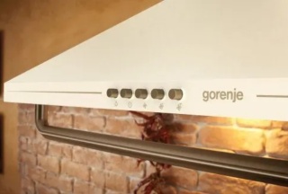 Okap przyścienny kominowy Gorenje WHC63CLI LED 60cm Kremowy RETRO kuchenny