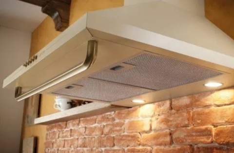 Okap przyścienny kominowy Gorenje WHC63CLI LED 60cm Kremowy RETRO kuchenny
