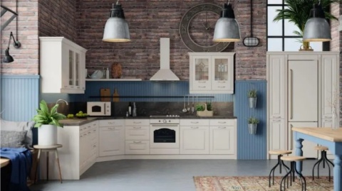 Okap przyścienny kominowy Gorenje WHC63CLI LED 60cm Kremowy RETRO kuchenny