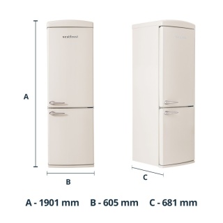 Piękny Zestaw Retro do zabudowy Gorenje Vestfrost Kremowy 6 elementów lll