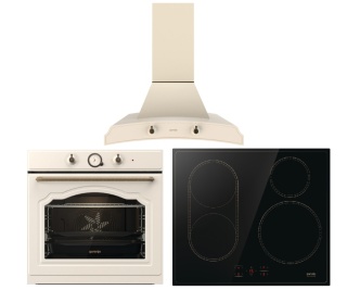 Zestaw Gorenje Retro Piekarnik BOS67372CLI + DK63MCLI + GI6421CLBSC Kremowy