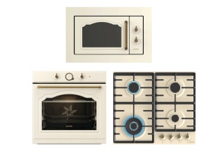Zestaw Gorenje Retro Piekarnik BOS67372CLI + GW642CLI + BM235CLI Kremowy