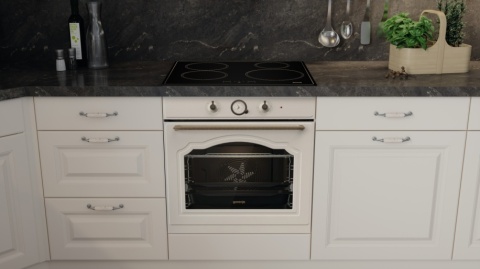 Zestaw Gorenje Retro Piekarnik BOS67372CLI + GW642CLI + DK63MCLI kremowy