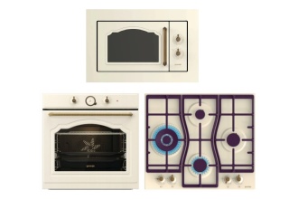 Zestaw Gorenje Retro Piekarnik BOS67372CLI + GW6D42CLI + BM235CLI Kremowy