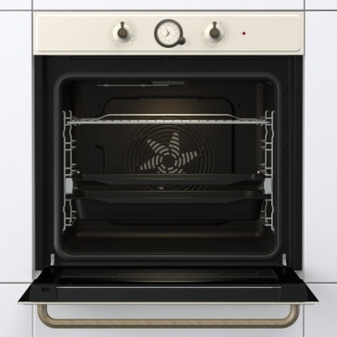 Zestaw Gorenje Retro Piekarnik BOS67372CLI + GW6D42CLI + BM235CLI Kremowy